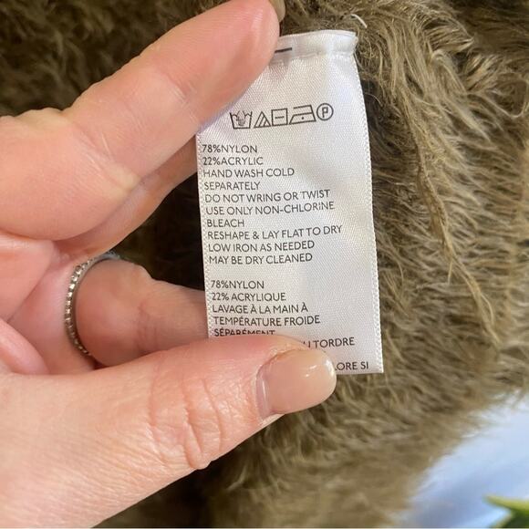 Urban Outfitters Brown Fuzzy V-Neck Sweater Long Sleeve Soft Knit Sz S - Picture 7 of 10